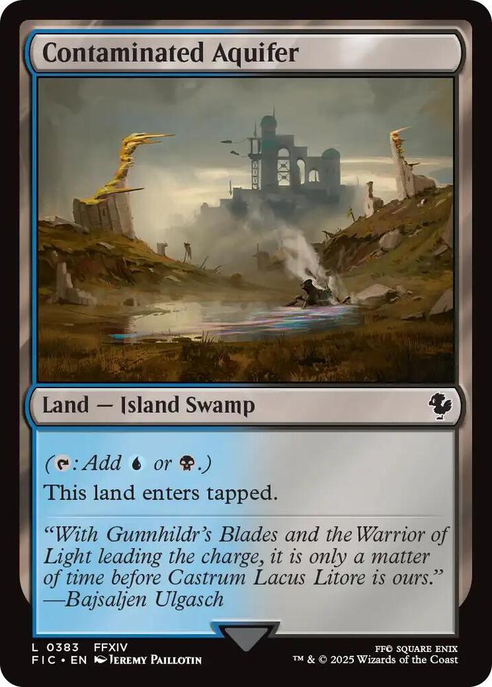 Contaminated Aquifer 383 card from Commander: FINAL FANTASY