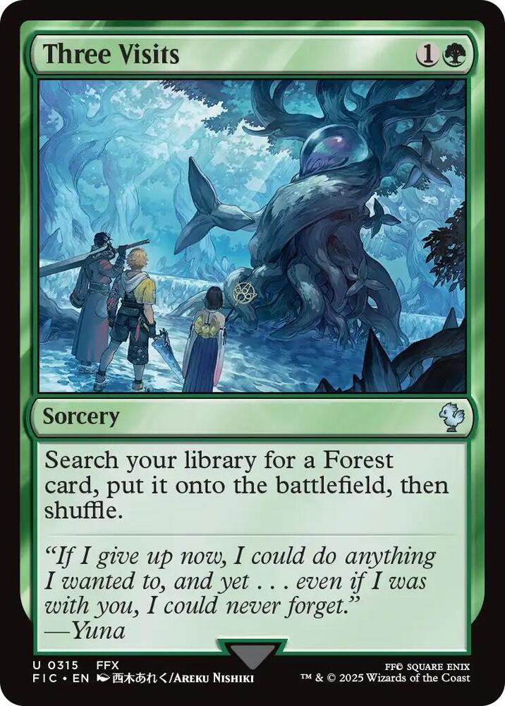 Three Visits 315 card from Commander: FINAL FANTASY