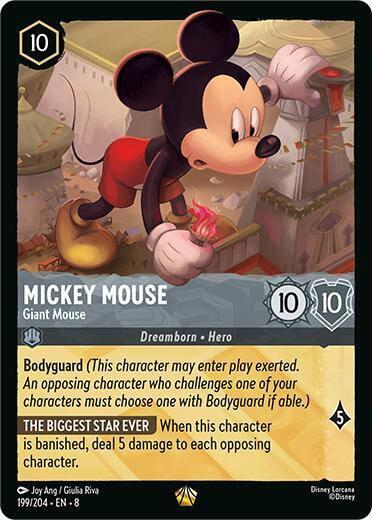 Mickey Mouse - Giant Mouse 199/204 card from Reign of Jafar
