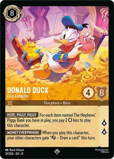Donald Duck - Coin Collector 37/204 card from Reign of Jafar