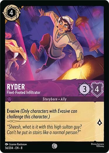 Ryder - Fleet-Footed Infiltrator 56/204 card from Reign of Jafar