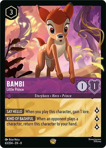 Bambi - Little Prince 63/204 card from Reign of Jafar