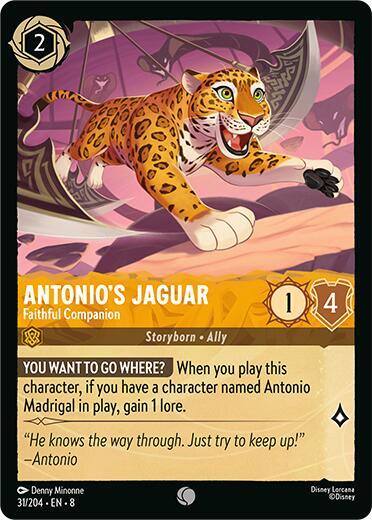 Antonio's Jaguar - Faithful Companion 31/204 card from Reign of Jafar