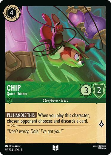 Chip - Quick Thinker 97/204 card from Reign of Jafar