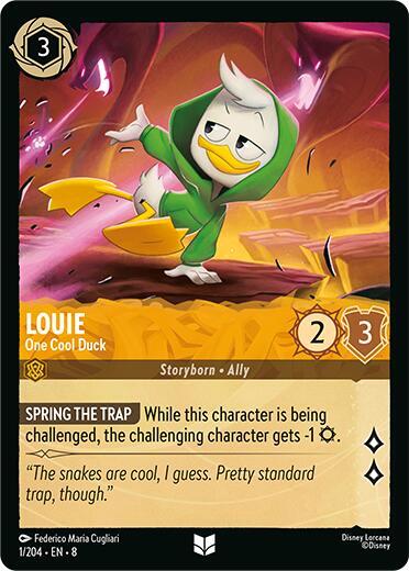Louie - One Cool Duck 1/204 card from Reign of Jafar