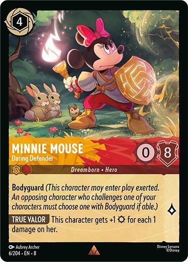 Minnie Mouse - Daring Defender 6/204 card from Reign of Jafar