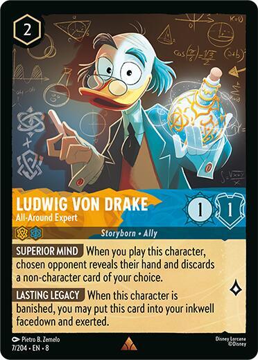 Ludwig Von Drake - All-Around Expert 7/204 card from Reign of Jafar