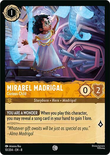 Mirabel Madrigal - Curious Child 10/204 card from Reign of Jafar