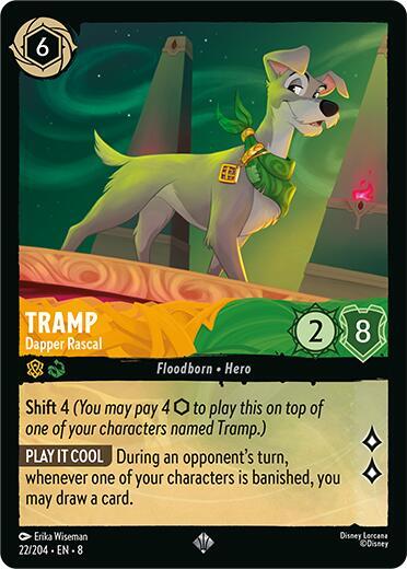 Tramp - Dapper Rascal 22/204 card from Reign of Jafar