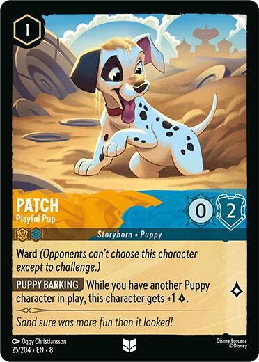 Patch - Playful Pup 25/204 card from Reign of Jafar
