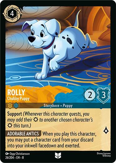 Rolly - Chubby Puppy 26/204 card from Reign of Jafar