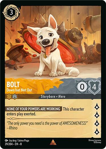 Bolt - Down but Not Out 29/204 card from Reign of Jafar