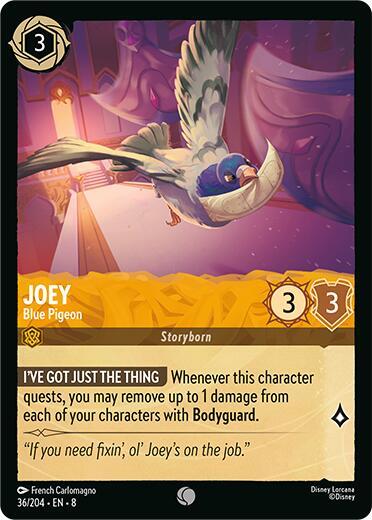 Joey - Blue Pigeon 36/204 card from Reign of Jafar