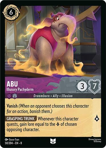 Abu - Illusory Pachyderm 50/204 card from Reign of Jafar