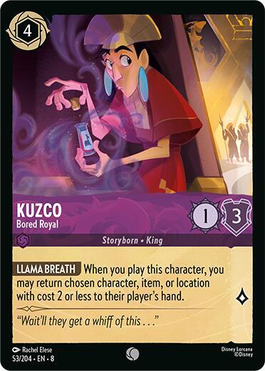 Kuzco - Bored Royal 53/204 card from Reign of Jafar