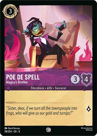 Poe De Spell - Magica's Brother 58/204 card from Reign of Jafar