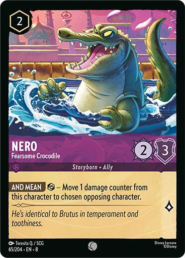 Nero - Fearsome Crocodile 65/204 card from Reign of Jafar