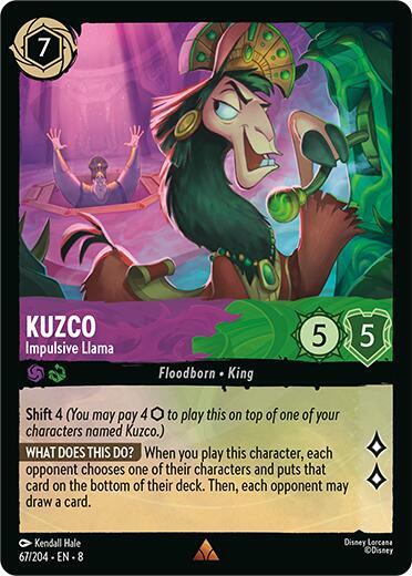 Kuzco - Impulsive Llama 67/204 card from Reign of Jafar
