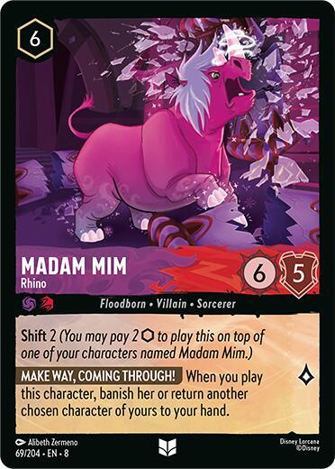 Madam Mim - Rhino 69/204 card from Reign of Jafar