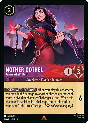 Mother Gothel - Knows What's Best 70/204 card from Reign of Jafar