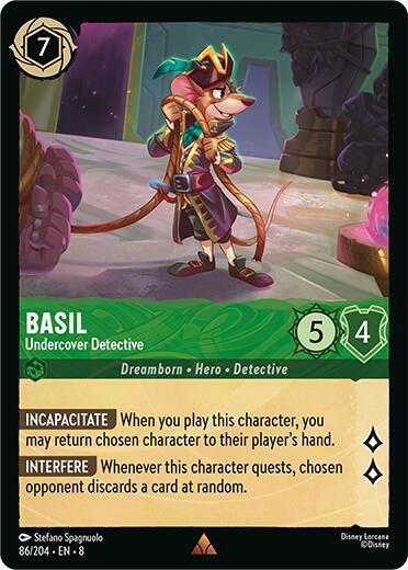 Basil - Undercover Detective 86/204 card from Reign of Jafar