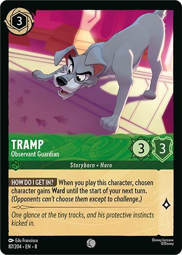 Tramp - Observant Guardian 87/204 card from Reign of Jafar