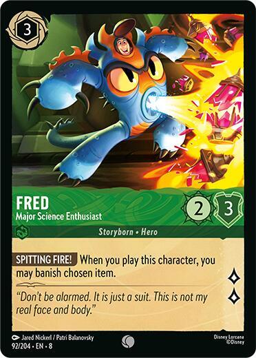 Fred - Major Science Enthusiast 92/204 card from Reign of Jafar