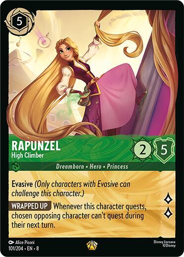 Rapunzel - High Climber 101/204 card from Reign of Jafar