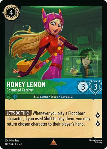 Honey Lemon - Costumed Catalyst 111/204 card from Reign of Jafar