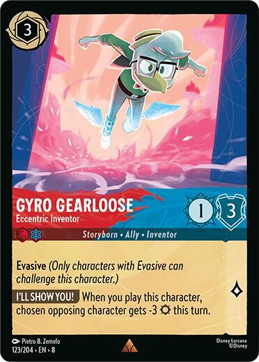 Gyro Gearloose - Eccentric Inventor 123/204 card from Reign of Jafar