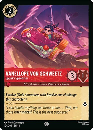 Vanellope Von Schweetz - Spunky Speedster 124/204 card from Reign of Jafar