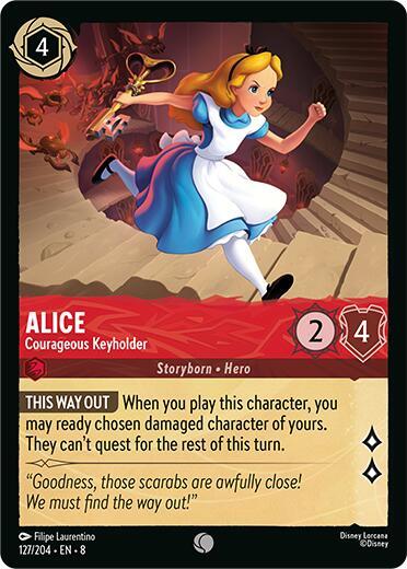 Alice - Courageous Keyholder 127/204 card from Reign of Jafar