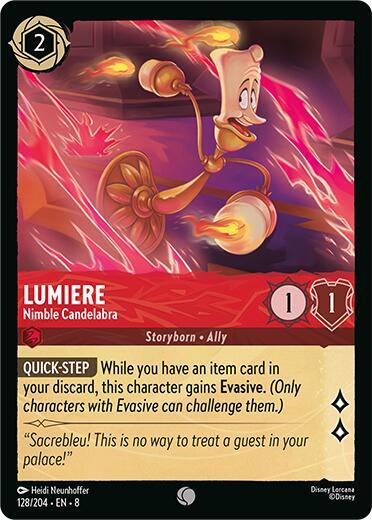 Lumiere - Nimble Candelabra 128/204 card from Reign of Jafar