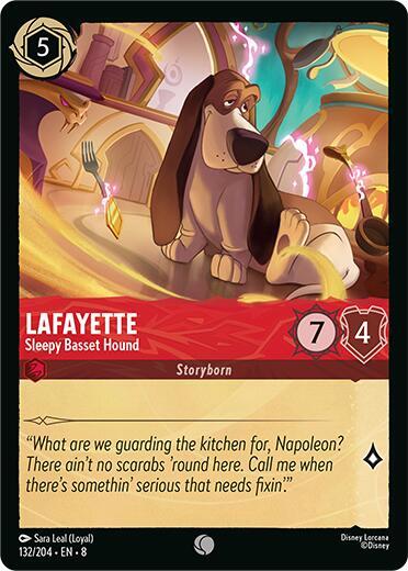 Lafayette - Sleepy Basset Hound 132/204 card from Reign of Jafar