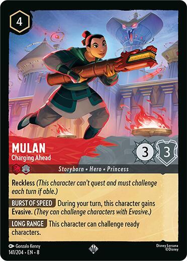 Mulan - Charging Ahead 141/204 card from Reign of Jafar
