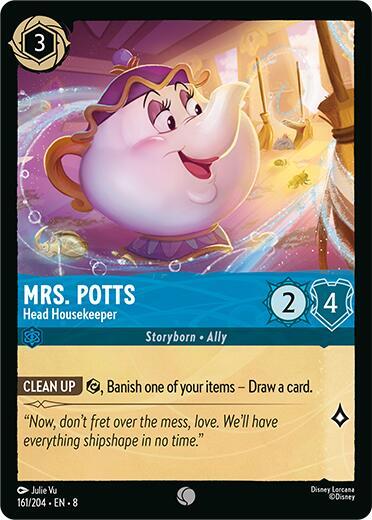 Mrs. Potts - Head Housekeeper 161/204 card from Reign of Jafar