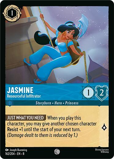 Jasmine - Resourceful Infiltrator 162/204 card from Reign of Jafar