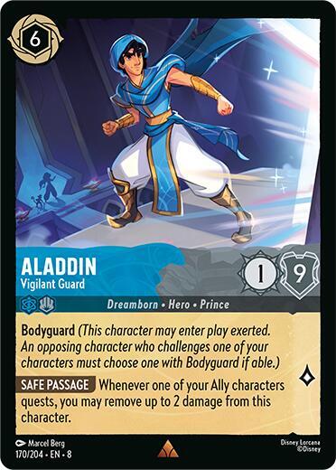 Aladdin - Vigilant Guard 170/204 card from Reign of Jafar