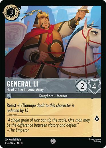 General Li - Head of the Imperial Army 187/204 card from Reign of Jafar