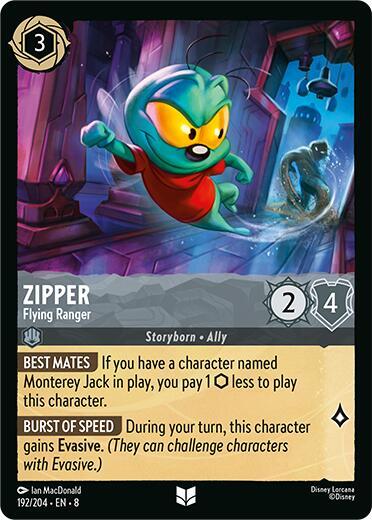Zipper - Flying Ranger 192/204 card from Reign of Jafar