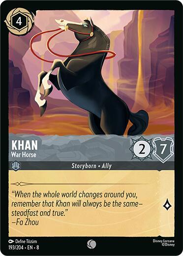 Khan - War Horse 193/204 card from Reign of Jafar