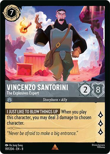 Vincenzo Santorini - The Explosives Expert 197/204 card from Reign of Jafar