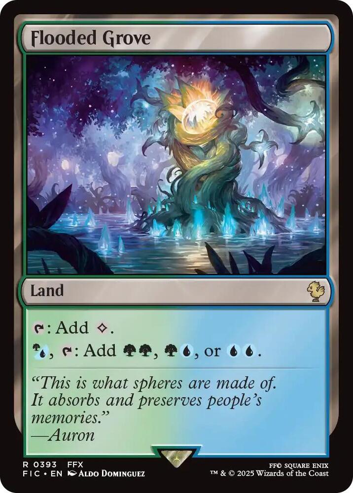 Flooded Grove 393 card from Commander: FINAL FANTASY