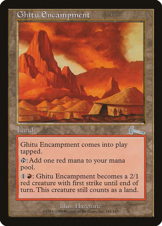 Ghitu Encampment 141 card from Urza's Legacy