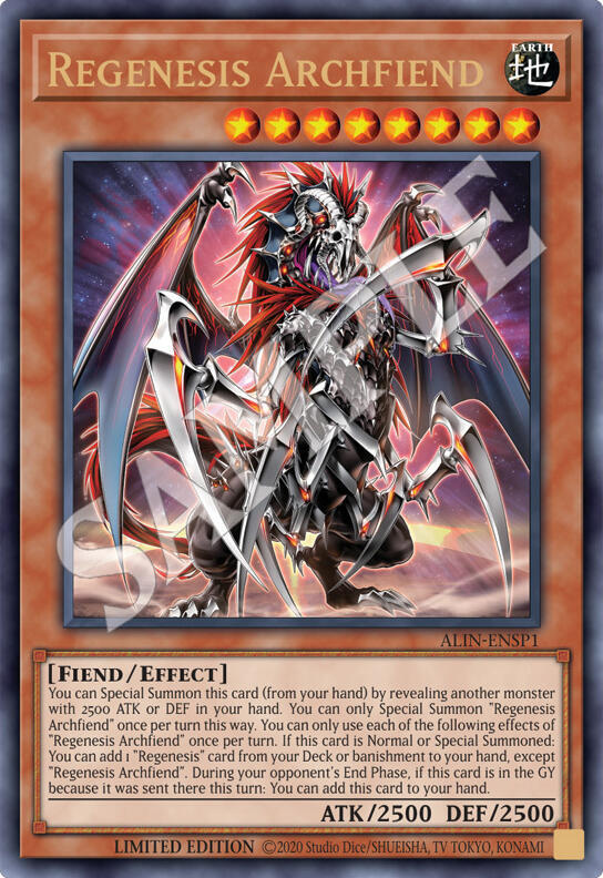 Regenesis Archfiend ALIN-ENSP1 card from Alliance Insight
