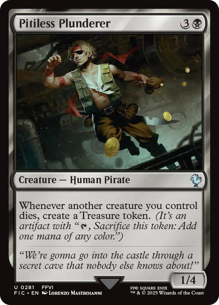 Pitiless Plunderer 281 card from Commander: FINAL FANTASY