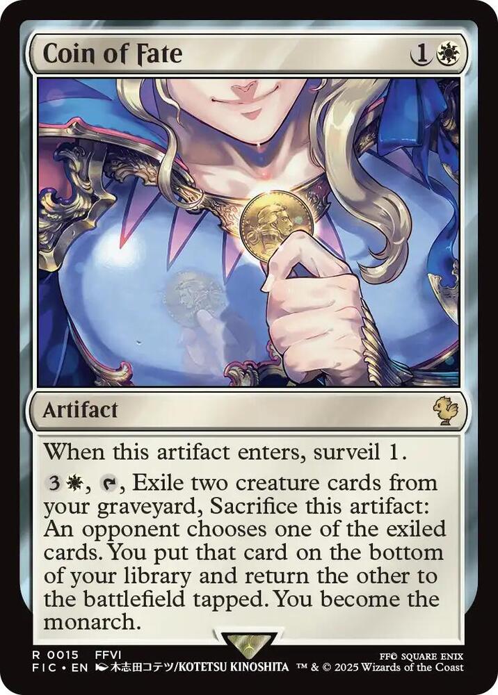 Coin of Fate 15 card from Commander: FINAL FANTASY