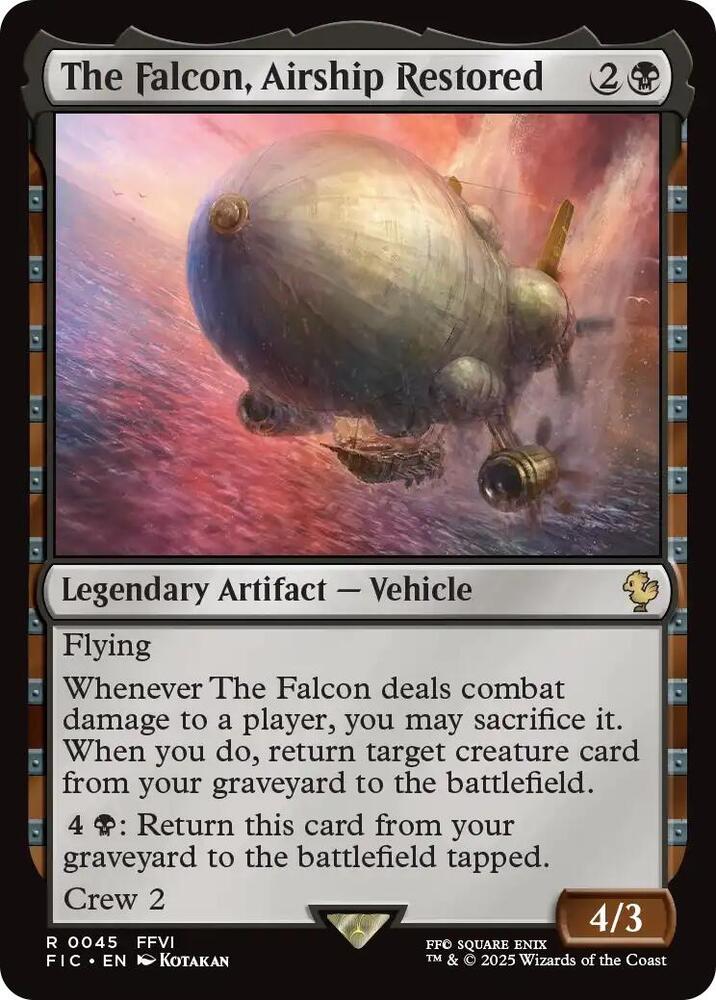 The Falcon, Airship Restored 45 card from Commander: FINAL FANTASY