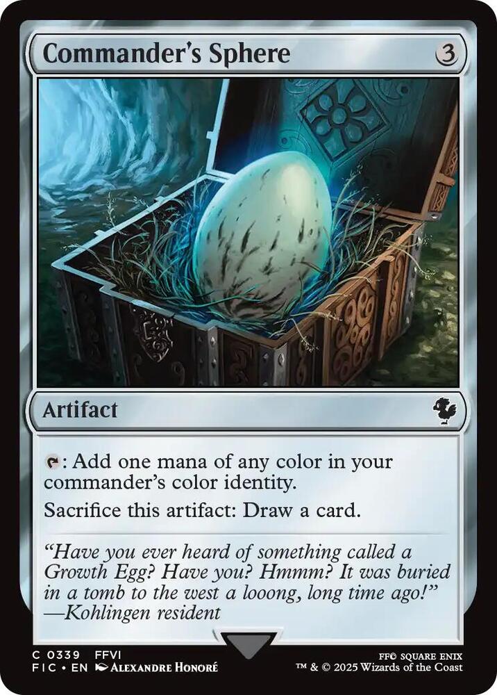 Commander's Sphere 339 card from Commander: FINAL FANTASY