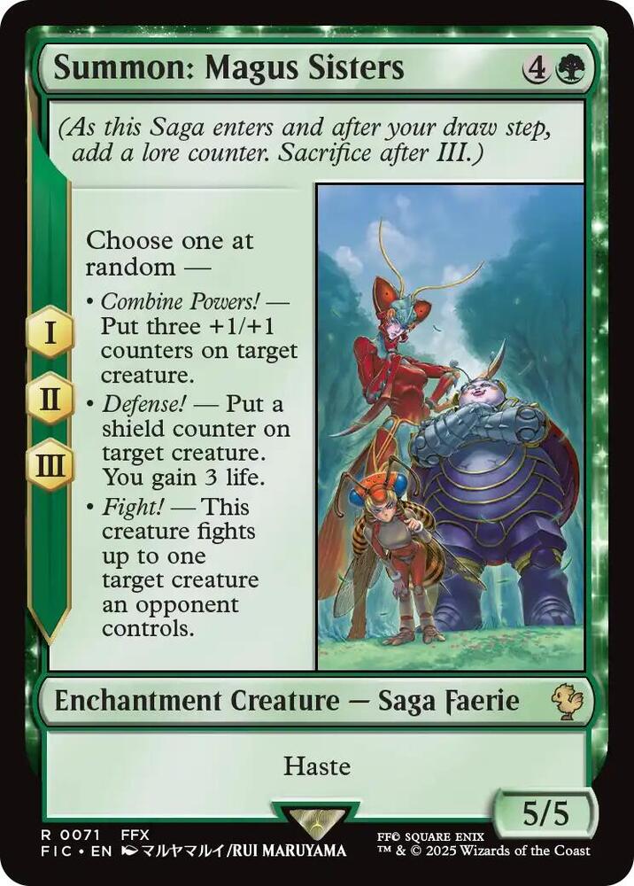 Summon: Magus Sisters 71 card from Commander: FINAL FANTASY